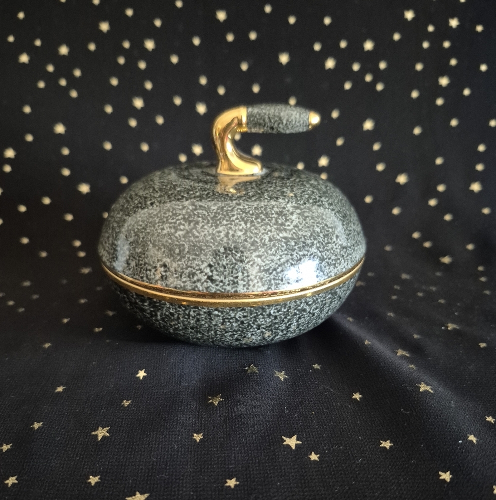 Misprint Curling Stone Candy Dish World Championship